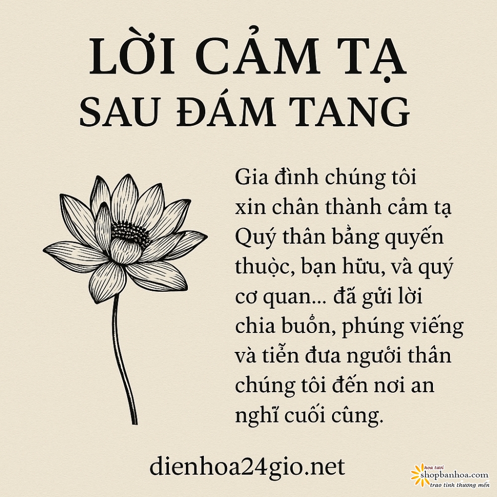 mau loi cam ta sau tang le hay nhat